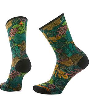 Smartwool Bike Zero Cushion Aloha Forest Print Crew Socks