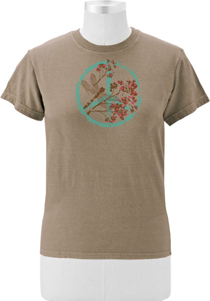 Dragonfly Peace Wo-Shirt *NEU fällt groß aus Earth Creation 100%Bio-Baumwolle 