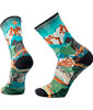 Hike Light Cushion Alpine Trail Print Crew Socks