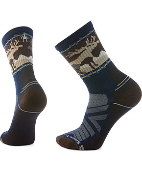 Smartwool Hike Light Cushion Mountain Moose Crew Socks