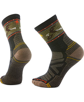 Smartwool Hike Light Cushion Soaring Print Mid Crew Socks