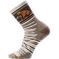 Hike Targeted Cushion Bear Stripe Mid Crew Socks