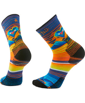 Smartwool Hike Targeted Cushion Open Hearts Print Crew Socks