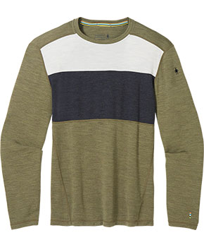 Smartwool Men's Classic Thermal Merino Base Layer Colorblock Crew Boxed