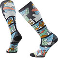 Ski Targeted Cushion Winter Adventure Print OTC Socks