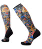 Women's Ski Targeted Cushion Royal Floral Print OTC Socks