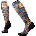 Women's Ski Targeted Cushion Royal Floral Print OTC Socks