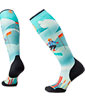 Women's Ski Targeted Cushion Snow Bunny Print OTC Socks