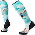 Women's Ski Targeted Cushion Snow Bunny Print OTC Socks