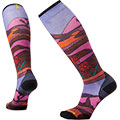 Women's Ski Zero Cushion Floral Field Print OTC Socks