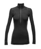 Wool Mesh Woman Half Zip Neck