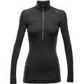 Wool Mesh Woman Half Zip Neck