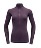 Wool Mesh Woman Half Zip Neck