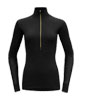 Wool Mesh Woman Half Zip Neck